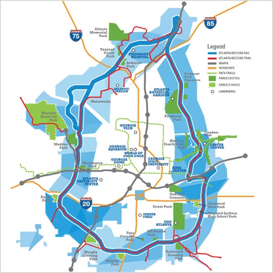 atlanta beltline map