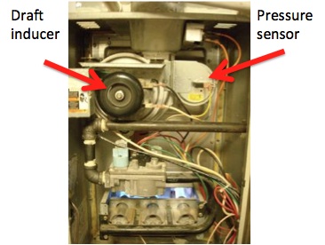 atmospheric combustion furnace water heating common venting carbon monoxide draft inducer