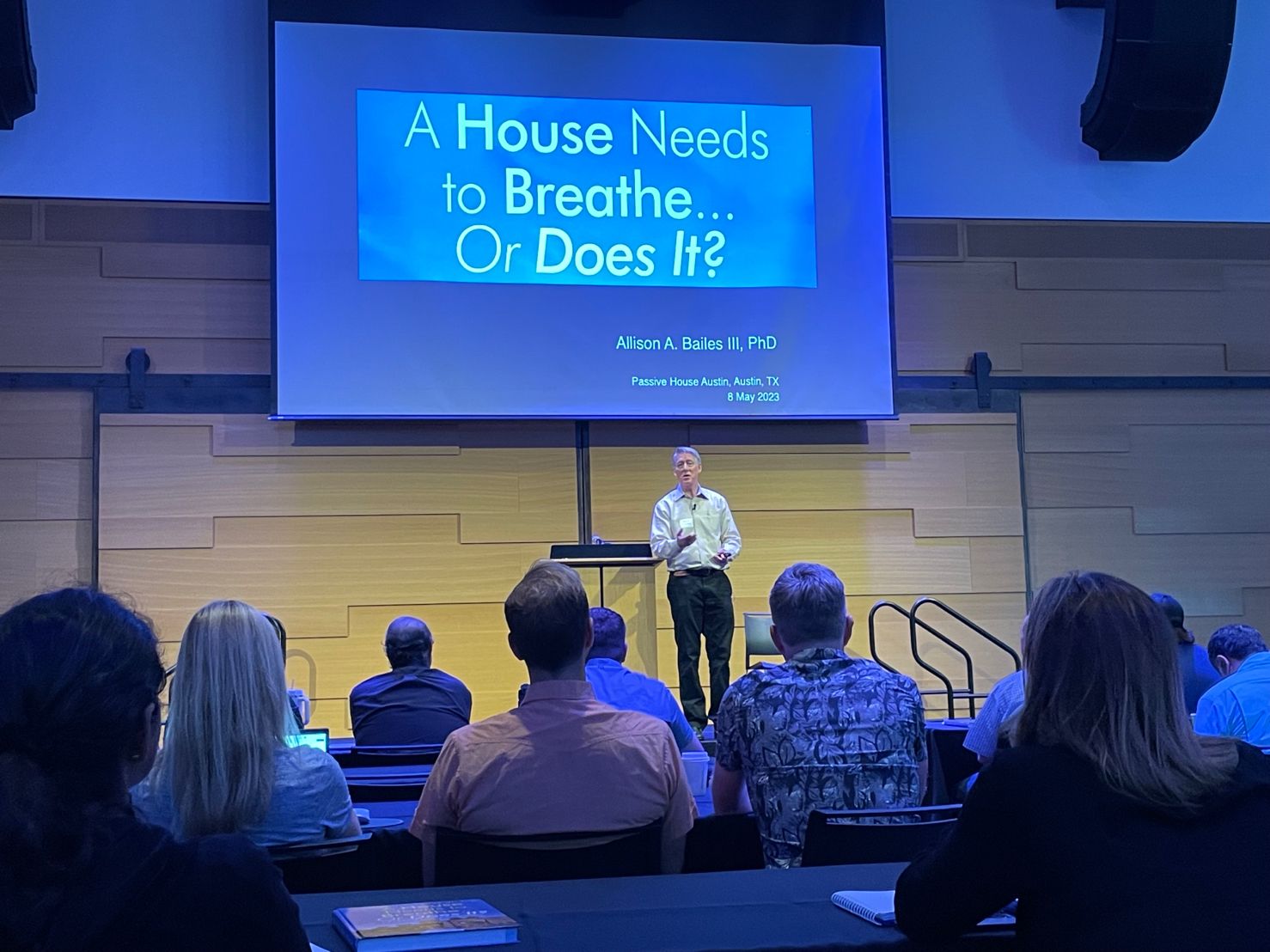 Allison Bailes, Shown Here Speaking In Austin, Texas, Is Doing A Building Science Book Tour Of The Northeast In July/August 2023