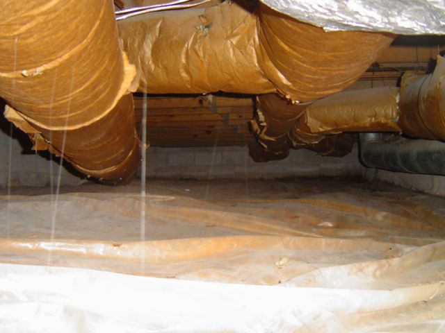 Crawl Space Encapsulation Moisture Problem Mystery Gutter Downspout 1