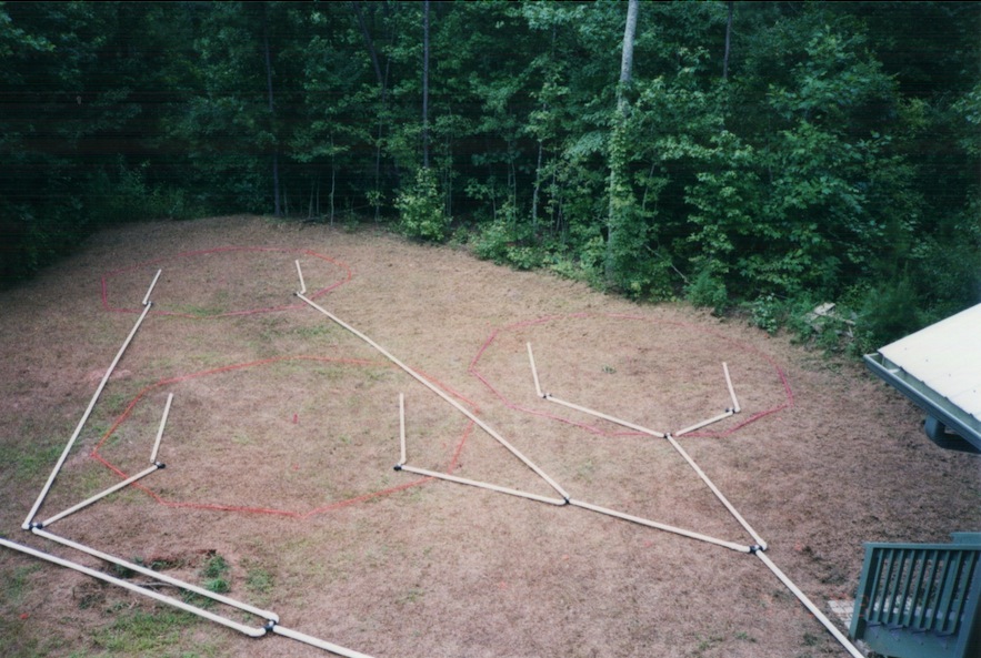 Construction of a branched drain greywater system: pipe layout