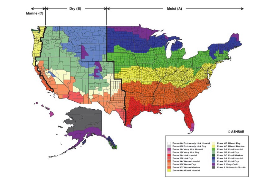 2021 IECC Climate Zone Map