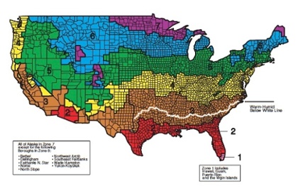 IECC climate zone map