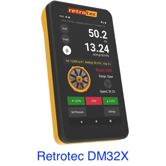 Retrotec DM32X manometer