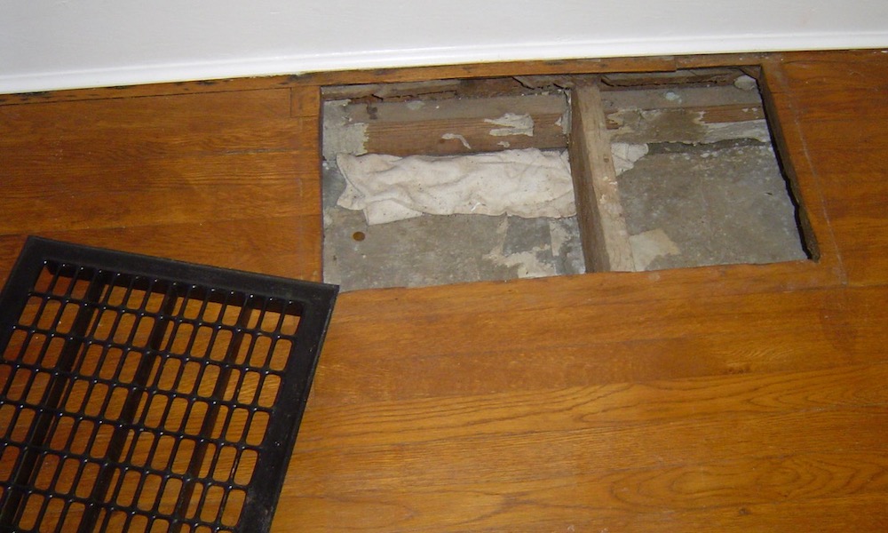 Panned Joist Return Vent In Floor