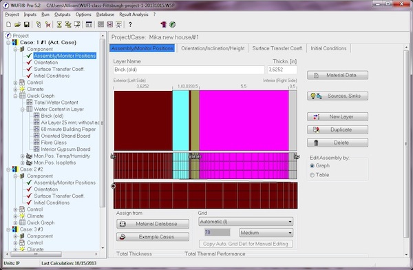 wufi hygrothermal modeling main screen passive house training 2013 600