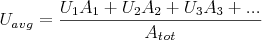 average U-value equation, to find average R-value of insulation