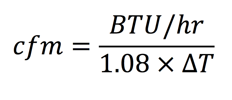 Heat content and air flow equation, rearranged