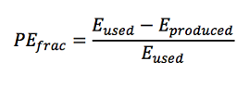 HERS Index calculation equation PEfrac on site power production net zero