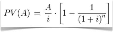 present value formula annual payments